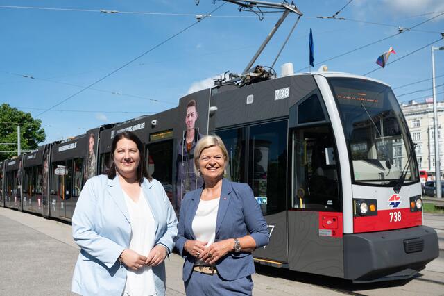 Die gebrandete Bim ist auf den Linien 2, 25, 26 und 31 unterwegs. | Foto: Stadt Wien/Martin Votava