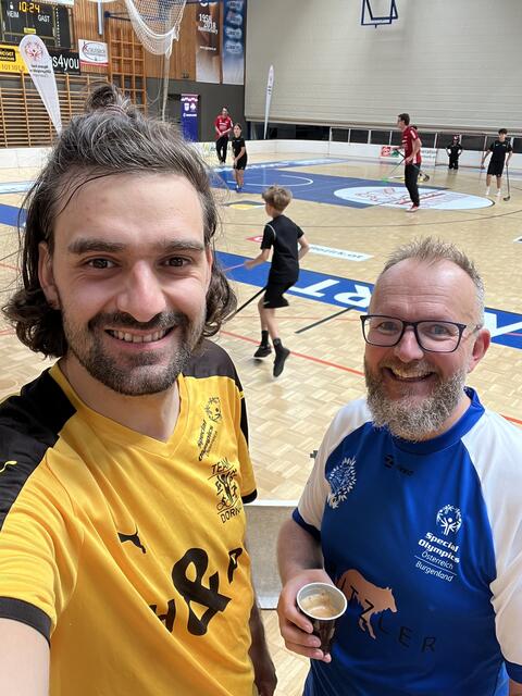 Organisatoren Sebastian Koller (Special Olympics) und Christoph Hausleitner (BAfEP Oberwart) | Foto: Special Olympics Burgenland