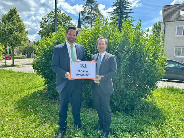 Mit dem Ergebnis zeigen sich Lukas Mandl und Andreas Minnich zufrieden. | Foto: VP Korneuburg