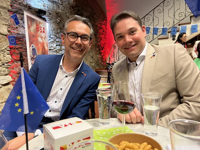 BSA Landesvorsitzender GR Roland Mathiesl und Nationalratswahl Spitzenkandidat der SPÖ Oberkärnten VBgm. Philipp Schober aus Gmünd | Foto: Bildnachweis: (c) Werner Augustin bzw. Adina Lackner