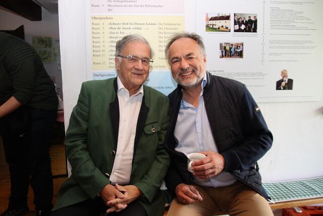 Ehrenmitglied Peter Freina und Museumsobmann Richard Breschar.
