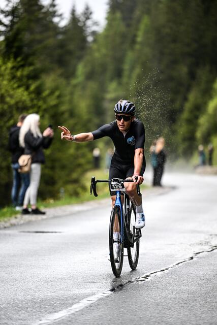 Ex-Profi Lukas Pöstlberger war mit dem dritten Platz sichtlich zufrieden. | Foto: Christina Kober