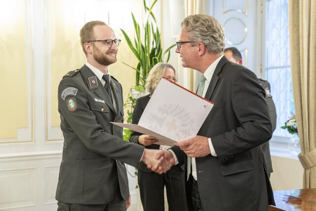 Andreas Zapfl gehört der noch jungen Riege der Einsatzoffiziere an. | Foto: Land Steiermark/Binder