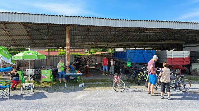 Bei der "Radchecktour" im Bezirk konnte man sein Fahrrad servicieren lassen. | Foto: Die Grünen Voitsberg