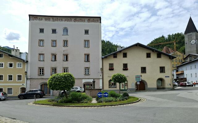 Der Molnarplatz in der Halleiner Altstadt.