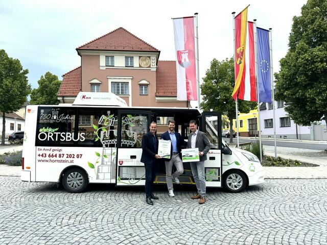 Start in die Saison: Martin Radatz (Bgm. Leithaprodersdorf), Christoph Wolf (Bgm. Hornstein), und Markus Nitzky (Bgm. Loretto) | Foto: Hornstein