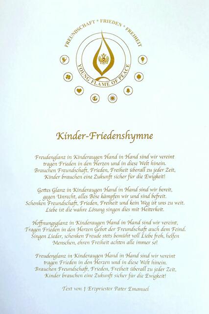 Flame of Peace Ein Zeichen des Friedens Innsbruck