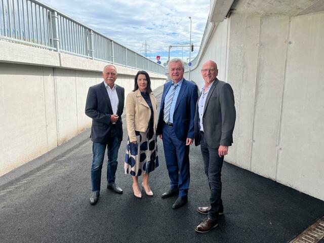 Gemeinderat Edmund Willinger, Bürgermeisterin Tanja Fauland-Gratz und Landeshauptmann-Stv. Anton Lang und Vizebürgermeister Horst Brunner.  | Foto: spö