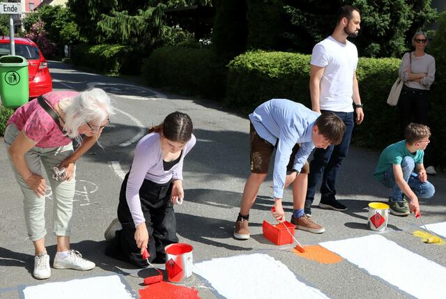 Die Felder waren durch Klebestreifen getrennt | Foto: Gerhard Langmann