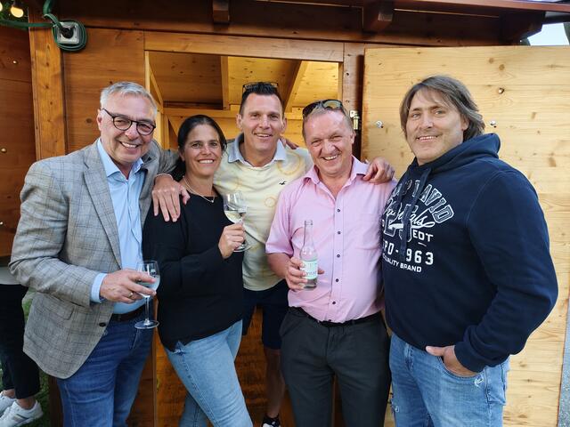 Klaus Pleninger, Daniela Stoll, Mario Schindler, Bürgermeister Michael Lampel und Erich Tremmel hatten gute Unterhaltung