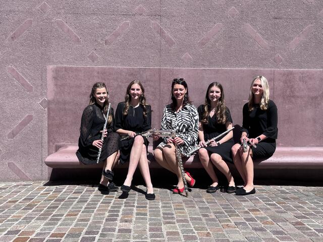 Lavanttaler Silberpfeifen (Kammermusik für Holzblasinstrumente, AG III, Klasse: Kathrin Weinberger) mit Elisa Sophie Kriegl-Elbe, Selina Pucher, Sarah Timmerer und Anna Elisabeth Moll - Bronze - 3. Preis mit 74,00 Punkten!