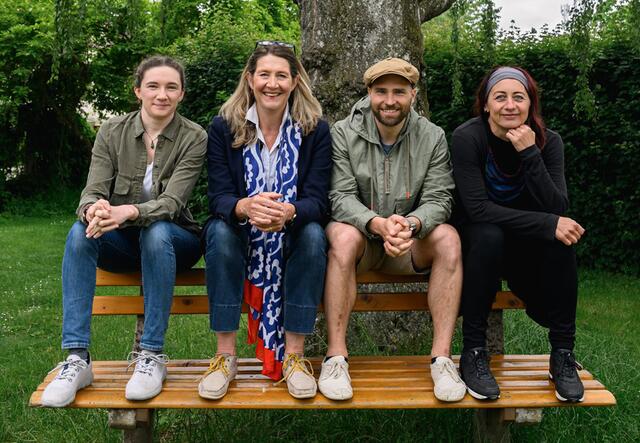Marlene Schön, Stadträtin Sonja Pickhardt-Kröpfel, Ausschussvorsitzender Thomas Koller und Petra Wimmer (v.l.). | Foto: Grüne