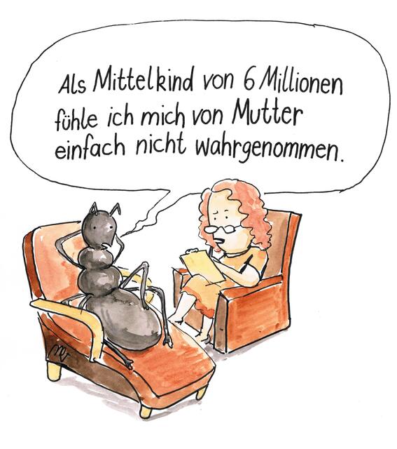 Auf acht Quadratmetern gibt es in Döbling lustige Cartoons zu bestaunen.  | Foto: Therapeutische Cartoons