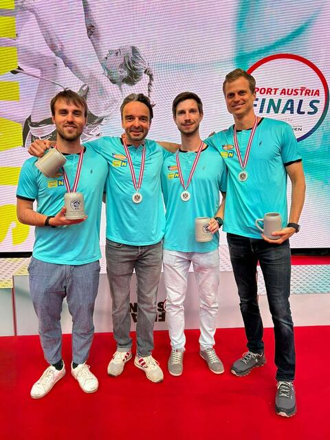 Das Herrenteam der NV Squash-Union Wiener Neudorf Mödling holte sich den zweiten Platz bei den Austrian Finales in Innsbruck. | Foto: Squash Union Mödling