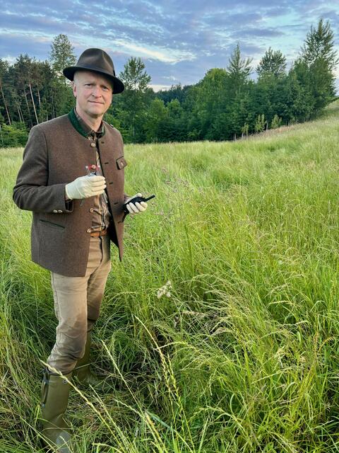 Bezirksjägermeister Johann Silberschneider sieht eine der vielen Aufgaben der Jägerschaft im Monitoring. | Foto: Silberschneider