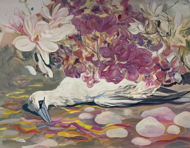 Ingrid Pröller
Der leise Schlaf
Öl auf Leinwand, 2023 70 x 90 cm
€ 2.900,- | Foto: Ingrid Pröller/Bildrecht