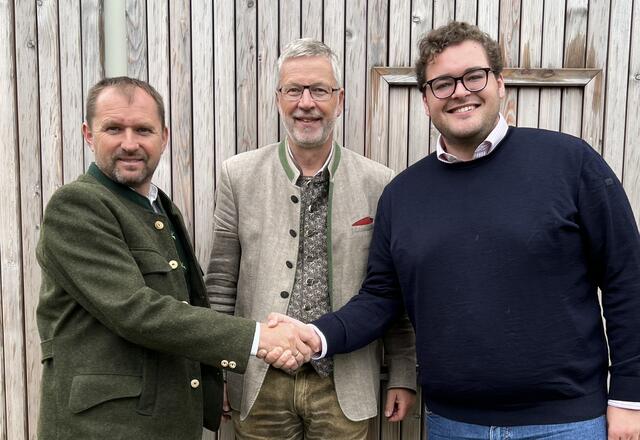 Max Soxberger, Bürgermeister Fritz Hinterleitner, Martin Gruber | Foto: VP Biberbach