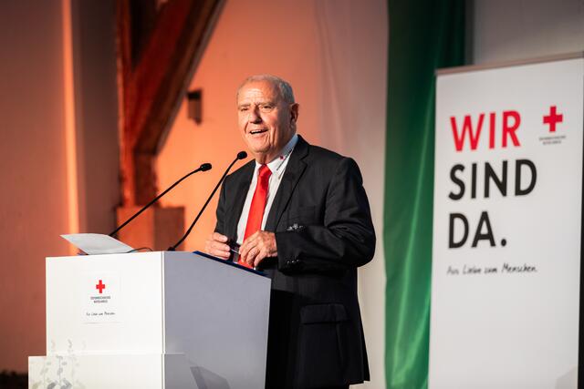 Siegfried Schrittwieser wurde im Rahmen der Generalversammlung zum neuen Präsidenten des Roten Kreuzes in der Steiermark gewählt. | Foto: Rotes Kreuz/Kundigraber