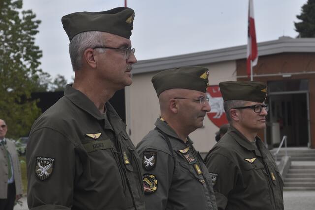 Oberst Kronreif, Airchief Gerfried Promberger, Brigadier Hofer (v.l.) | Foto: Thomas Fuchs