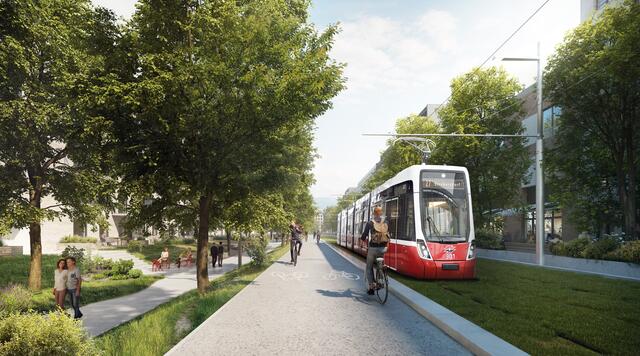 Die 27er Bim soll Floridsdorf und die Donaustadt verbinden. Dafür braucht es extra Öffi-Infrastruktur. | Foto: Marina Mohr