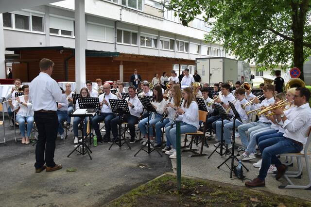 Die Brass Band der HTL Pinkafeld spielte bei der Siegerehrung. | Foto: Michael Strini