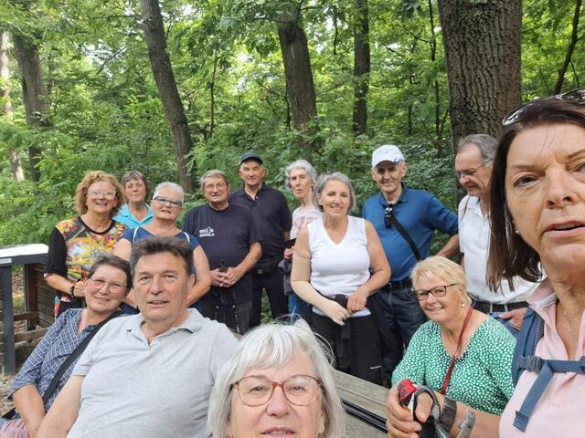 Die Großpetersdorfer Senioren erkundeten die Hügelgräber von Schandorf. | Foto: Oskar Wachholder