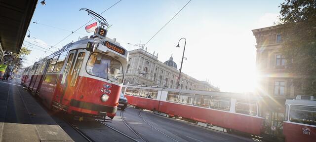 Die Ringsperre hat auch Auswirkungen auf die Ring-Straßenbahn-Linien. | Foto: Johannes Zinner/Wiener Lnien