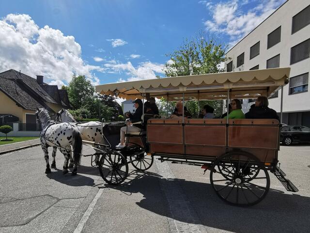 Das Alten- und Pflegeheim Lambach organisierte gemeinsam mit dem Pferdezentrum Stadl-Paura eine Kutschenfahrt als besonderes Erlebnis für die Bewohnerinnen und Bewohner. | Foto: BAPH Lambach