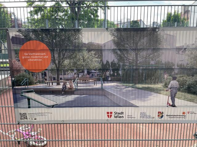 So könnte der neue Vierthalerpark nach der Umgestaltung aussehen. | Foto: Büro Kandl Landschaftsplanung