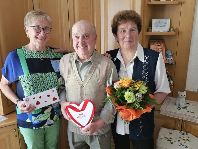 Inge Kapeller (l.) mit Otmar und Gerda Prinz | Foto: Pensionistenverband Vitis