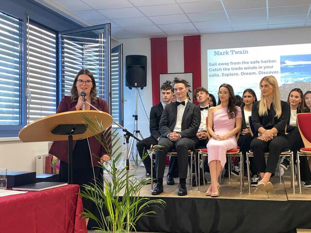 Abschiedsworte der Klassensprecherin der 5AK, Julia Steiner