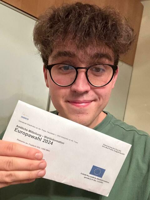 Der SPÖ-EU-Kandidat Georg Schlager aus Waidhofen/Thaya stimmte per Brief ab. | Foto: Schlager
