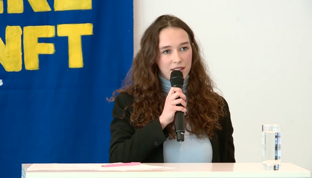 Lena Schilling ist ist EU-Spitzenkandidatin der Grünen. | Foto: Screenshot