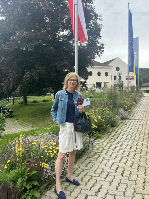 Edith Kollermann bei der Stimmabgabe | Foto: NEOS
