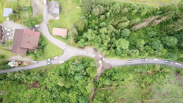 Diese Straße war betroffen. | Foto: Feuerwehr Mörtschach
