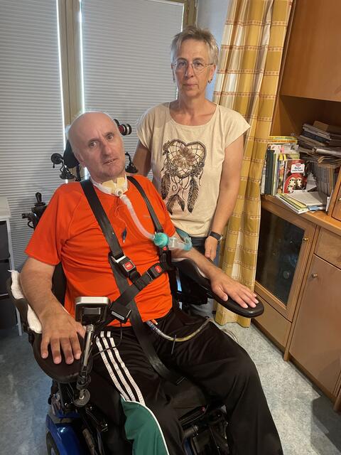 Christian Fillek ist wieder zuhause bei seiner Frau Andrea. | Foto: Bernhard Schabauer