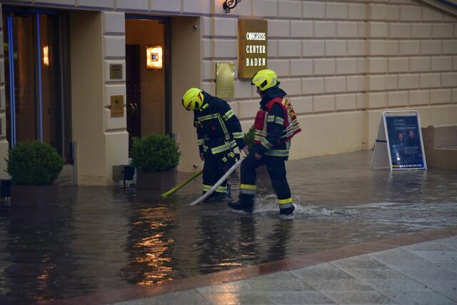 Der Eingangsbereich des Casinos in Baden wurde überflutet. | Foto: T. Lenger