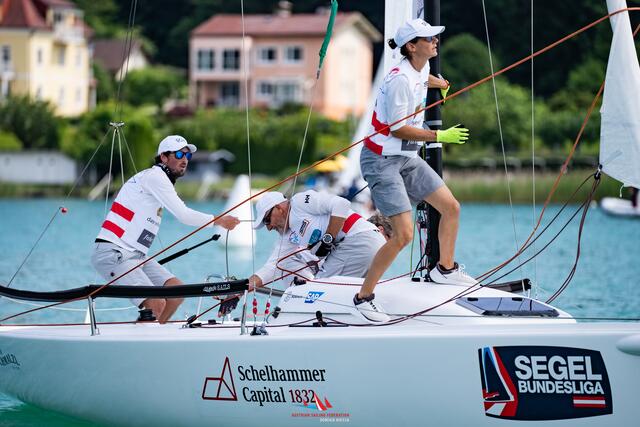Die Segler beim Auftakt der Segelbundesliga in Aktion. | Foto: austriansailingfederation