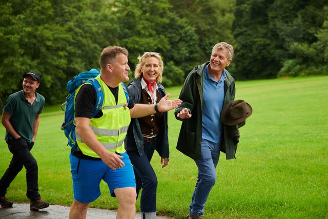Touristiker Dietmar Salmhofer mit Martina und Karl Hohenlohe (von links). | Foto: Stefan Donat