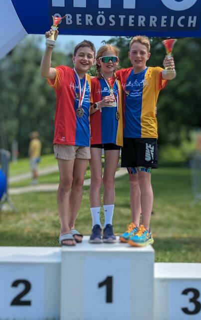 Die SU Gmunden Triathlon Kids der Sportunion Gmunden haben sich bei diesem Wettkampf hervorragend geschlagen und konnten zwei Landesmeistertitel sowie einen Vizelandesmeister-Titel erringen. | Foto: Privat