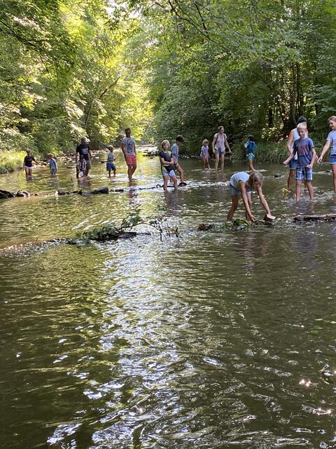 Die Kinder in Purkersdorf bauen ihr eigenes Boot nach Vorlagen aus Naturmaterialien und hoffen, dass beim Rennen auf dem Wienfluss ihr Boot als Erstes über die Ziellinie schwimmt | Foto: ÖVP Purkersdorf