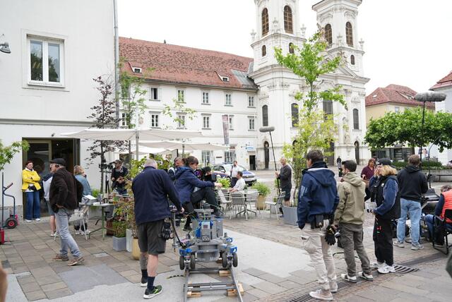 Dreharbeiten am Grazer Mariahilferplatz zur neuen SOKO Donau-Folge | Foto: Robin Consult/Paller