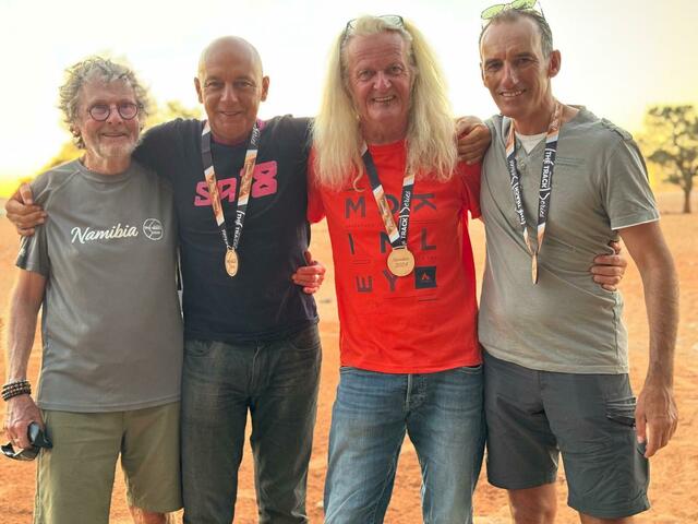 Bruno Thomas (Arzt Frankreich), Juan Ricardo Ferrero (Argentinien), Helmut Tschellnig und Laurent Daoudi (Frankreich). | Foto: Helmut Tschellnig