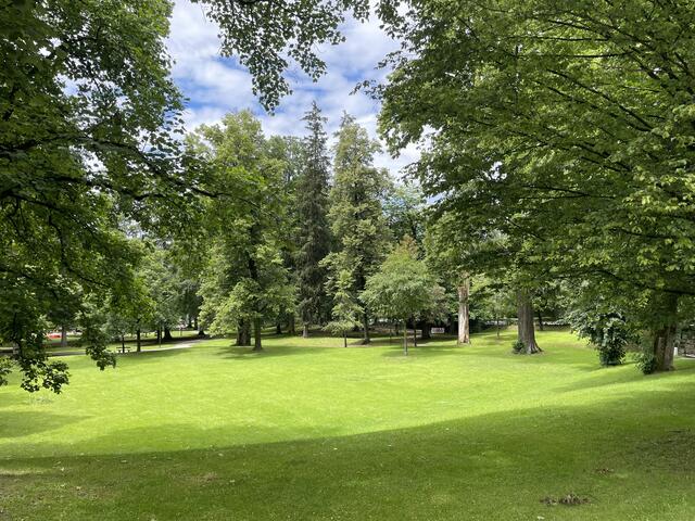 Gleich in der Nähe der Kirche befindet sich der Minnesheimpark/Gnigler Park.  | Foto: Lisa Gold