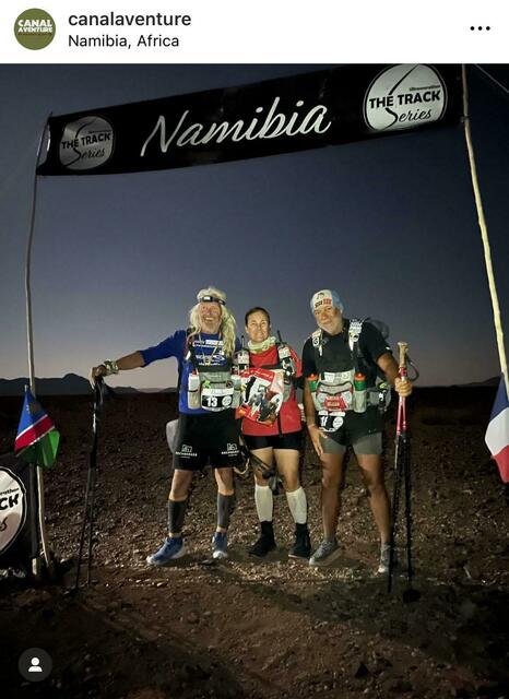 Helmut Tschellnig, Doris Gärtner (Deutschland) und Juan Ricardo Ferrero (Argentinien) im Ziel. | Foto: Helmut Tschellnig