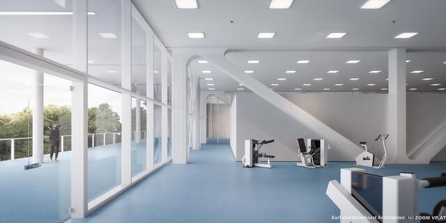 Diese Visualisierung zeigt, wie die neue Sport Arena Wien von Innen aussehen soll. | Foto: Karl und Bremhorst Architekten/ZOOM VP