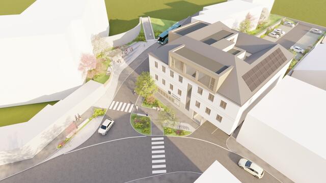 Computersimulation vom fertigen Projekt "Vierkanter der Gesundheit" in Seitenstetten. | Foto: Gemeinde Seitenstetten