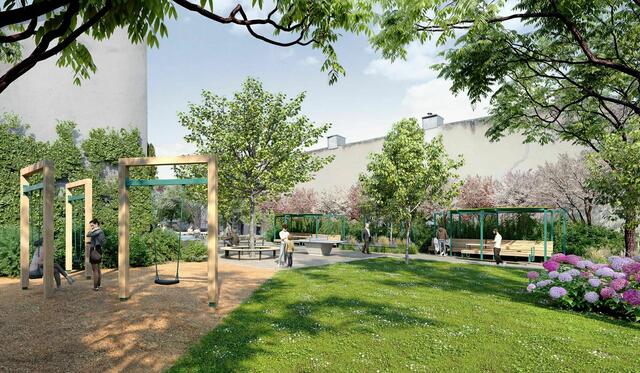 Der Vierthalerpark wird grüner und bekommt eine Calisthenics-Anlage. | Foto: Büro Schreiner und Kastler