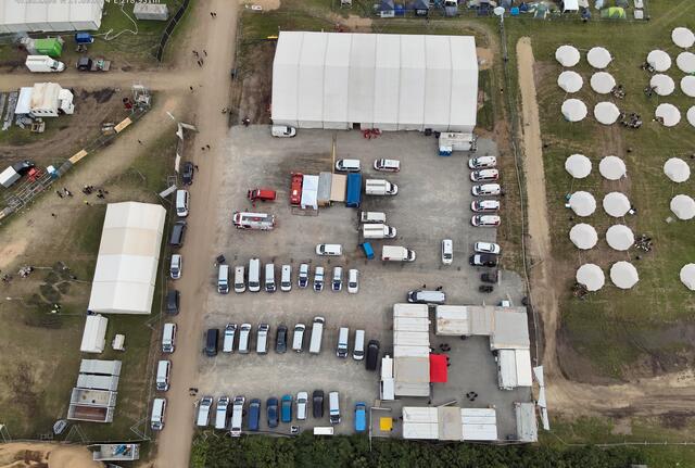 Das neu befestigten Blaulicht Camp am Nova Rock 2024. | Foto: Bgld. Landesmedienservice/LPD Burgenland