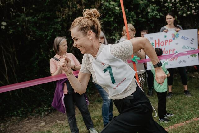 Soziallandesrätin Eva Pawlata zeigte beim Thema Inklusion vollen (Lauf-)Einsatz. | Foto: slw/Maria Hörhager